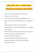 LEGL 2700 - Test 1 &ndash; Epstein Exam Questions and Answers 100&percnt; Solved