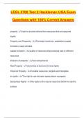 LEGL 2700 Test 2 Hackleman UGA Exam Questions with 100&percnt; Correct Answers
