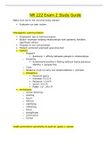 NR 222 Exam 2 Study Guide