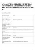 APEA AANP EXAM 2024-2025 NEWEST EXAM 300&plus; QUESTIONS AND CORRECT ANSWERS &lpar;100&percnt; VERIFIED ANSWERS&rpar; &vert;&vert;ALREADY GRADED A&plus;