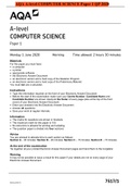AQA A-level COMPUTER SCIENCE Paper 1 QP 2020