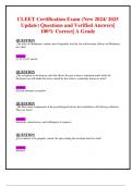 CLEET Certification Exam &lpar;New 2024&sol; 2025 Update&rpar; Questions and Verified Answers&vert; 100&percnt; Correct&vert; A Grade