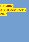 IOP4863 ASSIGNMENT 2 2022