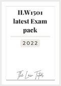 ILW1501 Exam Pack for Exam Year 2022 (Questions and Answers)