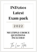 IND2601 Exam Pack for Exam Year 2022 (Questions and Answers)