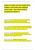 SGMA 217 EXAM 1&lpar;ACTUAL EXAM&rpar; WITH CORRECT QUESTIONS AND ANSWERS LATEST 2024 &ndash; 2025 GOOD SCORE IS GUARANTEED GRADE A&plus;   