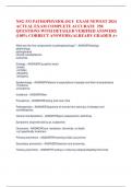 NSG 533 PATHOPHYSIOLOGY EXAM NEWEST 2024  ACTUAL EXAM COMPLETE ACCURATE 250  QUESTIONS WITH DETAILED VERIFIED ANSWERS  &lpar;100&percnt; CORRECT ANSWERS&rpar;&sol;ALREADY GRADED A&plus;