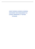 Lewis's Medical-Surgical Nursing: Assessment and Management of Clinical Problems 11thEditionTESTBANK
