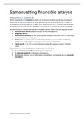 Samenvatting financi&euml;le analyse