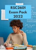 RSC2601 Exam Questions & Answers Pack for exam period 2022 with revision notes!