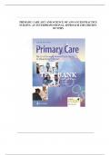 Test Bank For Primary Care The Art and Science of Advanced Practice Nursing &ndash; an Interprofessional Approach Sixth Edition by Debera J&period; Dunphy&comma; Lynne M&period;&semi; Winland-Brown&comma; Jill E&period;&semi; Porter&comma; Brian Oscar&semi; Thomas&vert;&vert;ISBN 978-1719644655&vert;&vert;Complete Guide A&plus;