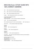 EEB 2100e Exam 2 STUDY GUIDE WITH 100&percnt; CORRECT ANSWERS