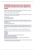NURS660 Hematology Exam Questions Complete Solutions Current Update &lpar;A&plus; Pass&rpar;