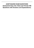 AGNP BOARD EXAM QUESTIONS Assessment Eye, Ear, Nose and Throat