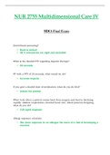 Final Exam - NUR2755 &sol; NUR 2755 &lpar;Latest 2022 &sol; 2023&rpar; &colon; Multidimensional Care IV &sol; MDC 4 - Rasmussen