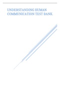 UNDERSTANDING HUMAN COMMUNICATION TEST BANK