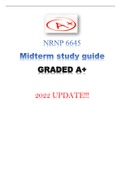 NRNP 6645 DETAILED EXAM STUDY GUIDES 2022/GRADED A 