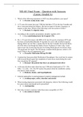 NR 601 Final Exam – Questions with Answers  (Latest, Graded A)