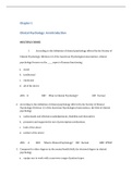 Clinical Psychology, Trull - Exam Preparation Test Bank (Downloadable Doc)