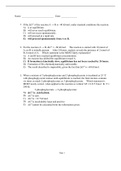 Exam &lpar;elaborations&rpar; BIOLOGY Bio 430 Biochemistry 
