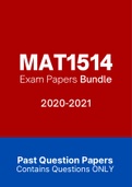 MAT1514 - Exam Questions PACK &lpar;2020-2021&rpar;