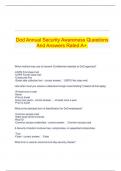 Dod Annual Security Awareness Questions And Answers Rated A&plus;&period;