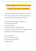 FEMA IS-800&period;d Exam Questions and Answers 100&percnt; Pass &vert; Graded A&plus;