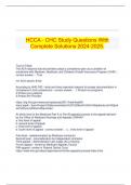 HCCA - CHC Study Questions With Complete Solutions 2024-2025&period;