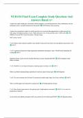 NUR 654 Final Exam Complete Study Questions And Answers Rated A&plus;