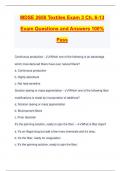 MDSE 2650 Textiles Exam 3 Ch&period; 6-13 Exam Questions and Answers 100&percnt; Pass