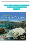 Fundamentals of Corporate Finance&comma; 13th Edition TEST BANK by Ross&comma; Westerfield&comma; Verified Chapters 1 - 27&comma; Complete Newest Version