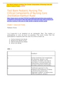 Test Bank Pediatric Nursing The Critical Components of Nursing Care 2nd Edition Kathryn Rudd&period;