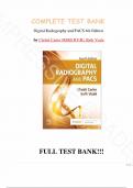 Test Bank - Digital Radiography and PACS 4th Edition by Christi Carter MSRS RT&lpar;R&rpar;&comma; Beth Veale&comma; All Chapters &vert; Complete Guide A&plus;