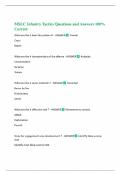 MSLC Infantry Tactics Questions and Answers 100&percnt; Correct