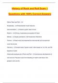 History of Rock and Roll Exam 1 Questions with 100&percnt; Correct Answers