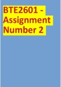 BTE2601 - Assignment Number 2 2022