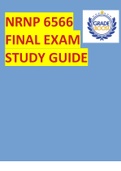 NRNP 6566 FINAL EXAM STUDY GUIDE WEEK 11