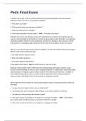 Peds Final Exam Questions And Answers 
