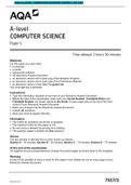 AQA A-LEVEL COMPUTER SCIENCE PAPER 1 QP 2021