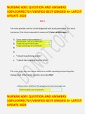 NURSING 6001 QUESTION AND ANSWERS 100&percnt;CORRECTLY&sol;VERIFIED BEST GRADED A&plus; LATEST UPDATE 2022