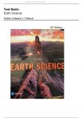 Test Bank - Earth Science 15th Edition &lpar; Edward J&period; Tarbuck &comma; 2024&rpar; All Chapters&vert;&vert;  Latest Edition 