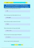 PA Emissions Inspector Certification Questions and Answers &vert; Latest Update