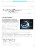 Module 9	Market Efficiency and Market Failures