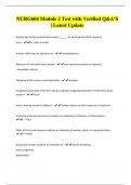 NURG604 Module 2 Test with Verified Q&A&rsquo;S &vert; Latest Update