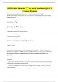 NURG604 Module 7 Test with Verified Q&A&rsquo;S &vert; Latest Update