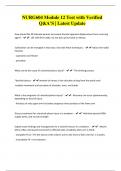 NURG604 Module 12 Test with Verified Q&A&rsquo;S &vert; Latest Update