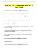 NURG604 Test 2 &ndash; Dermatology with Q&A&rsquo;S &vert; Latest Update