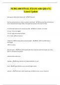 NURG 604 FINAL EXAM with Q&A&rsquo;S &vert; Latest Update