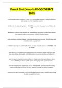 Permit Test &lpar;Nevada DMV&rpar;CORRECT 100&percnt;