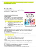 Test Bank for Wongs Nursing Care of Infants and Children 11th Edition by Hockenberry latest 2022/2023